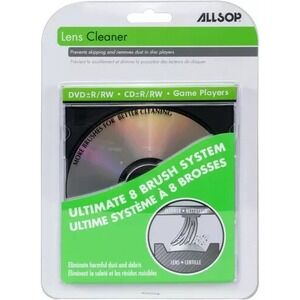 Allsop 56500 CD/DVD Laser Lens Cleaner with 8 Brushes – Audiophile Quality‎